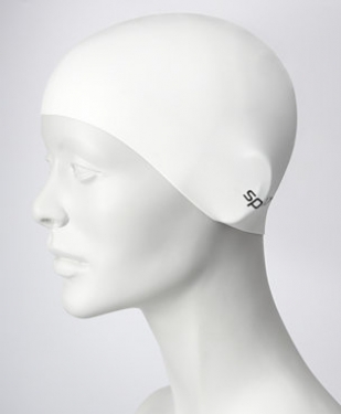 Plain Flat Silicone Cap White Junior